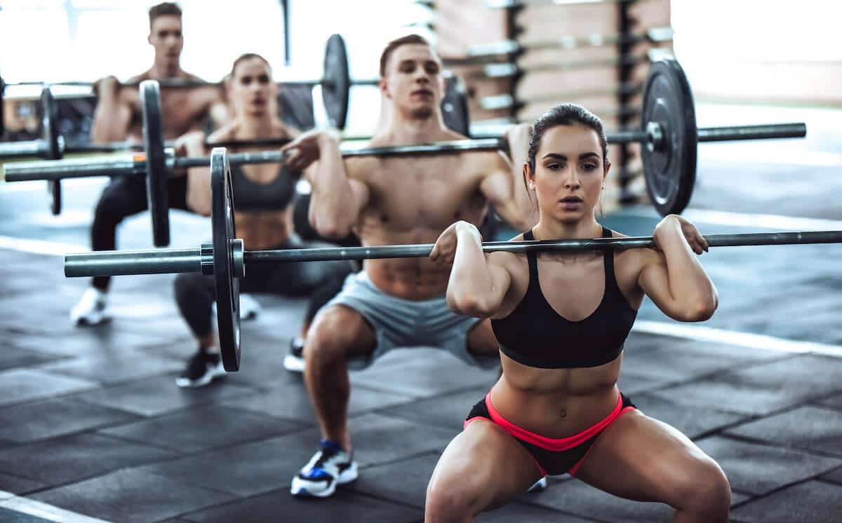 Muscular endurance: group of people working out together