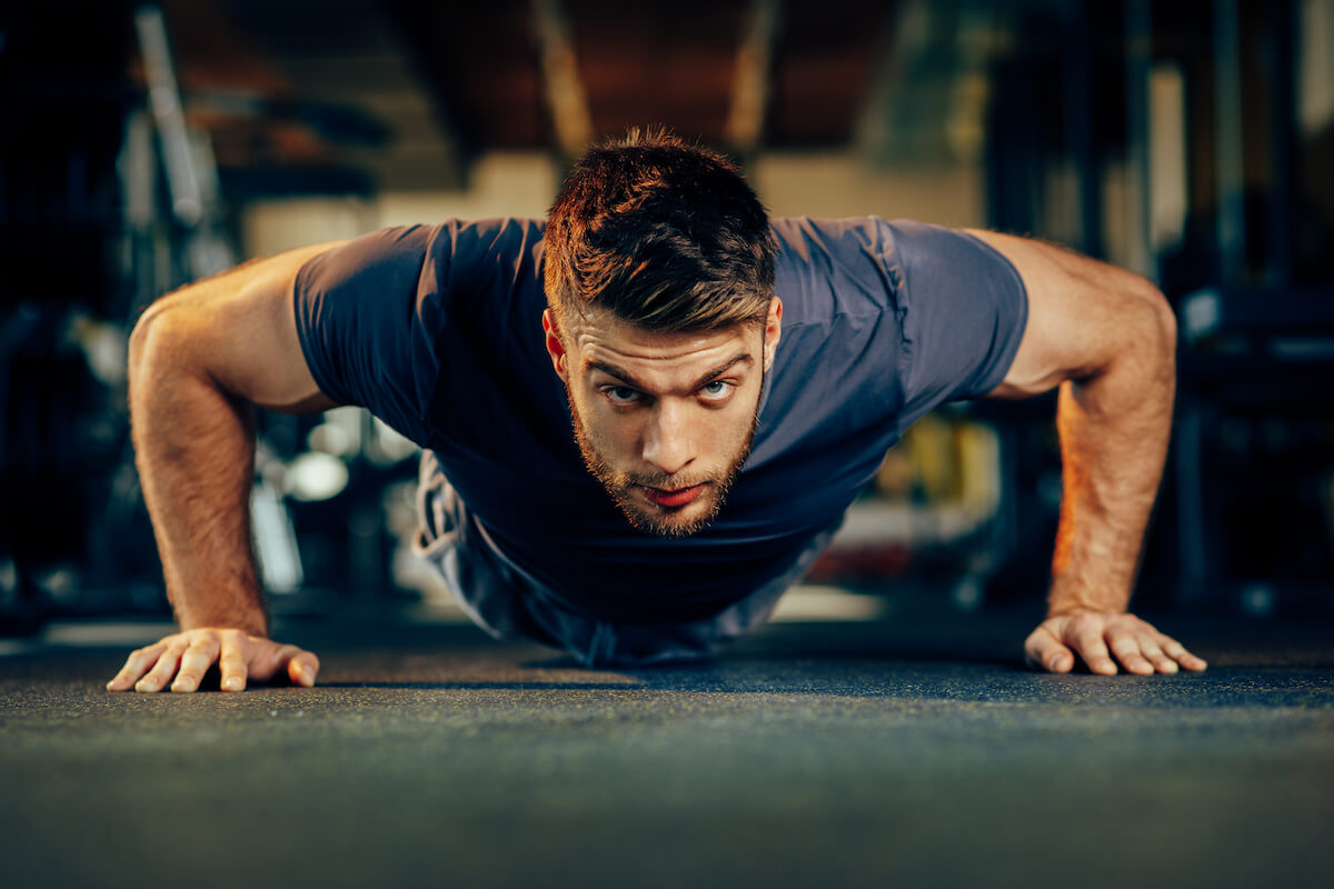 Man doing push-ups