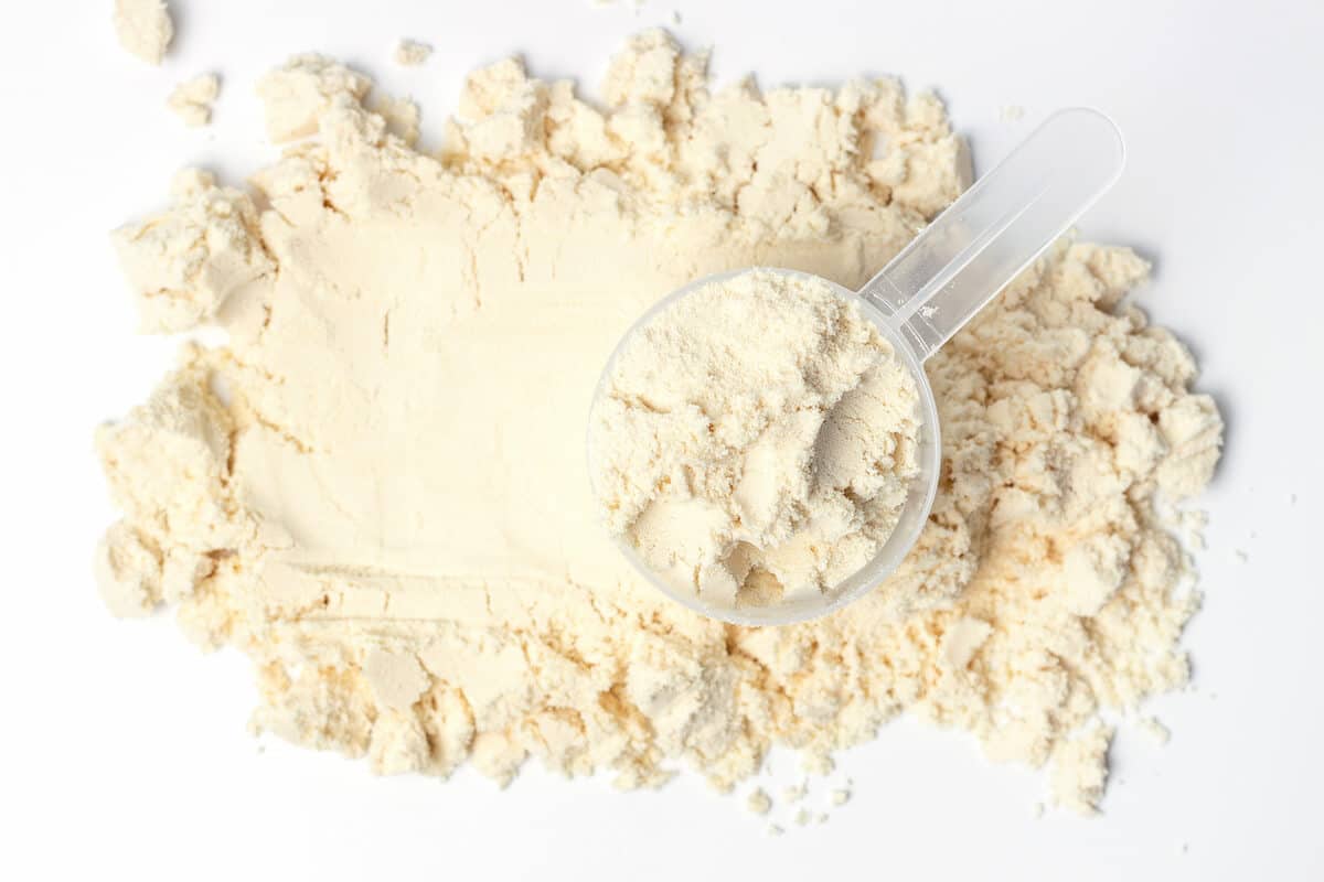 Scoop of protein powder